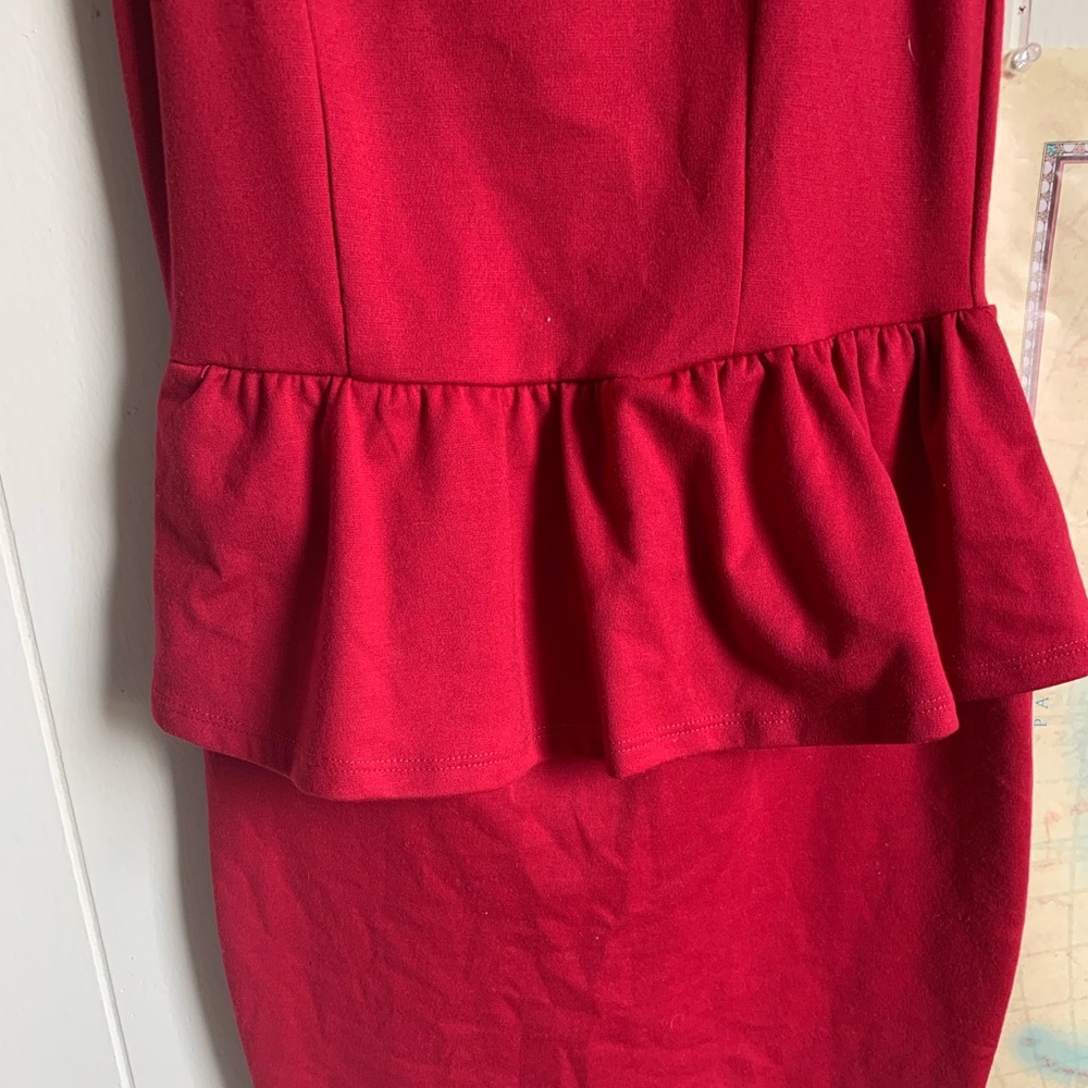 Hot Pink Peplum Dress